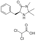 (5S)-2,2,3-三甲基-5-苄基-4-咪唑啉酮二氯乙酸 结构式