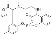 sodium [[alpha,alpha'-(ethylenediimino)bis[2-hydroxy-5-methylbenzene-1-acetato]](4-)]ferrate(1-) 结构式
