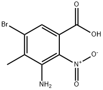 2-硝基-3-氨基-4-甲基-5-溴苯甲酸 结构式