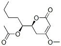 (S)-6-[(S)-1-Acetoxypentyl]-5,6-dihydro-4-methoxy-2H-pyran-2-one 结构式