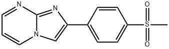 2-[p-(Methylsulfonyl)phenyl]imidazo[1,2-a]pyrimidine 结构式