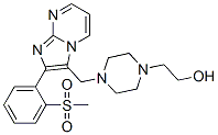 4-[2-[2-(Methylsulfonyl)phenyl]imidazo[1,2-a]pyrimidin-3-ylmethyl]-1-piperazineethanol 结构式