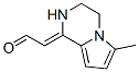 Acetaldehyde, (3,4-dihydro-6-methylpyrrolo[1,2-a]pyrazin-1(2H)-ylidene)- (9CI) 结构式