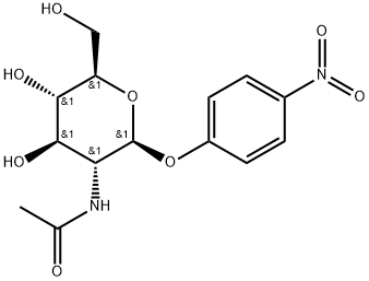 对硝基苯-N-乙酰-β-D-氨基葡萄糖苷 结构式