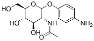 4-aminophenyl-2-acetamido-2-deoxyglucoside 结构式