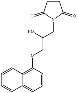 1-[2-Hydroxy-3-(1-naphthalenyloxy)propyl]-2,5-pyrrolidinedione 结构式