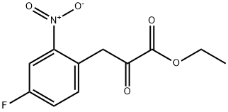 4-FLUORO-2-NITRO-ALPHA-OXO-BENZENE PROPANOIC ACID ETHYL ESTER 结构式