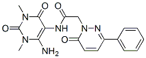 1(6H)-Pyridazineacetamide,  N-(6-amino-1,2,3,4-tetrahydro-1,3-dimethyl-2,4-dioxo-5-pyrimidinyl)-6-oxo-3-phenyl- 结构式