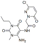 1(6H)-Pyridazineacetamide,  N-(6-amino-1,2,3,4-tetrahydro-1-methyl-2,4-dioxo-3-propyl-5-pyrimidinyl)-3-chloro-6-oxo- 结构式