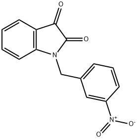 1-({3-硝基苯基}甲基)-1H-吲哚-2,3-二酮 结构式