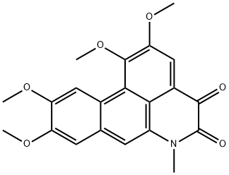 6-Methyl-1,2,9,10-tetramethoxy-4H-dibenzo[de,g]quinoline-4,5(6H)-dione 结构式