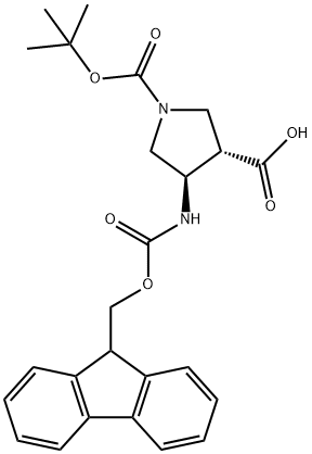 (3S,4R)-4-((((9H-Fluoren-9-yl)methoxy)carbonyl)amino)-1-(tert-butoxycarbonyl)pyrrolidine-3-carboxylicacid