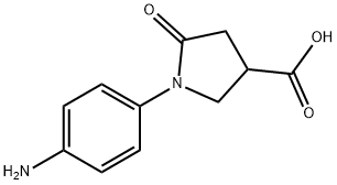 1-(4-AMINOPHENYL)-5-OXOPYRROLIDINE-3-CARBOXYLIC ACID 结构式