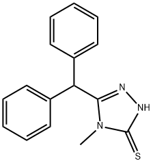 5-二苯甲基-4-甲基-4H-1,2,4-三唑-3-硫醇 结构式