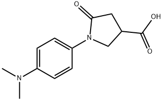 1-(4-二甲基氨基-苯基)-5-氧代-吡咯烷-3-羧酸 结构式