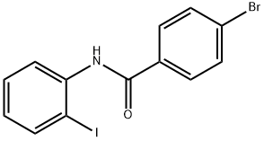 4-溴-N-(2-碘代苯基)苯甲酰胺 结构式