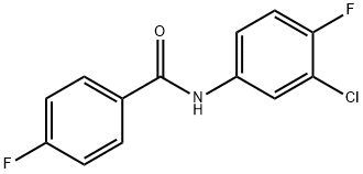 N-(3-氯-4-氟苯)-4-氟苯甲酰胺 结构式