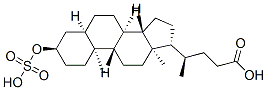 (4R)-4-[(3R,5R,8R,9S,10S,13R,14S,17R)-10,13-dimethyl-3-sulfooxy-2,3,4,5,6,7,8,9,11,12,14,15,16,17-tetradecahydro-1H-cyclopenta[a]phenanthren-17-yl]pentanoic acid 结构式