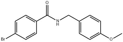 4-溴-N-(4-甲氧基苄基)苯甲酰胺 结构式