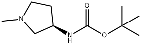 R-1-甲基-3-BOC-氨基吡咯烷 结构式