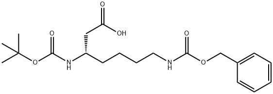 NΒ-BOC-NΩ-Z-L-Β-高赖氨酸 结构式