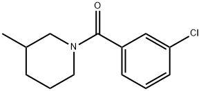 1-(3-氯苯甲酰基)-3-甲基哌啶 结构式