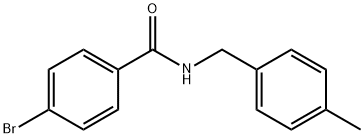 4-溴-N-(4-甲基苄基)苯甲酰胺 结构式