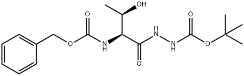 N-[(Phenylmethoxy)carbonyl]-2-(tert-butoxycarbonyl)-L-threonine hydrazide 结构式