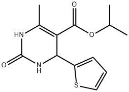 5-Pyrimidinecarboxylicacid,1,2,3,4-tetrahydro-6-methyl-2-oxo-4-(2-thienyl)-,1-methylethylester(9CI) 结构式