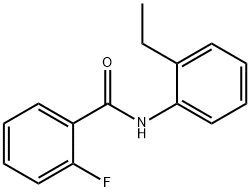 N-(2-乙基苯基)-2-氟苯甲酰胺 结构式