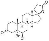 5alpha-bromo-6beta-chloro-3-oxopregnane-21,17alpha-carbolactone 结构式