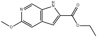 5-甲氧基-1H-吡咯并[2,3-C]吡啶-2-甲酸乙酯 结构式