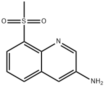 3-QUINOLINAMINE, 8-(METHYLSULFONYL)- 结构式