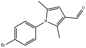 1-(4-溴苯基)-2,5-二甲基-1H-吡咯-3-甲醛 结构式