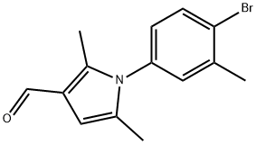 1-(4-溴-3-甲基苯基)-2,5-二甲基-1H-吡咯-3-甲醛 结构式