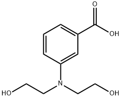 3-(双(2-羟乙基)氨基)苯甲酸 结构式