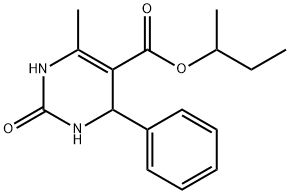 5-Pyrimidinecarboxylicacid,1,2,3,4-tetrahydro-6-methyl-2-oxo-4-phenyl-,1-methylpropylester(9CI) 结构式