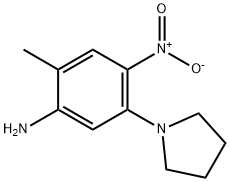 (2-甲基-4-硝基-5-吡咯烷-1-基苯基)胺 结构式