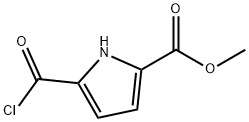 1H-Pyrrole-2-carboxylic acid, 5-(chlorocarbonyl)-, methyl ester (9CI) 结构式