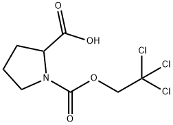 1-[(2,2,2-TRICHLOROETHOXY)CARBONYL]-PYRROLIDINE-2-CARBOXYLIC ACID 结构式