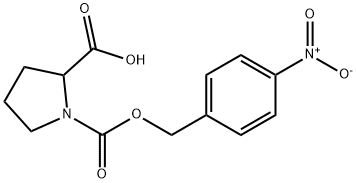 1-[(4-NITROBENZYLOXY)CARBONYL]-PYRROLIDINE-2-CARBOXYLIC ACID 结构式