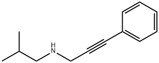 N-异丁基-3-苯基丙-2-炔-1-胺 结构式