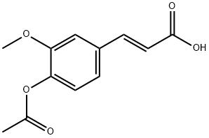 trans-4-Acetoxy-3-methoxycinnamic acid 结构式