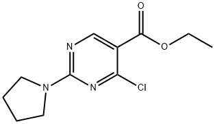 ETHYL 4-CHLORO-2-(PYRROLIDIN-1-YL)PYRIMIDINE-5-CARBOXYLATE 结构式