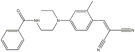 N-[2-[[4-(2,2-二氰基乙烯基)-3-甲基苯基]乙氨基]乙基]-苯甲酰胺 结构式
