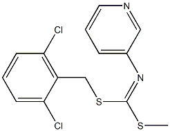 (2,6-Dichlorophenyl)methyl methyl 3-pyridinylcarbonimidodithioate 结构式