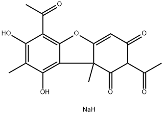 松萝酸钠 结构式