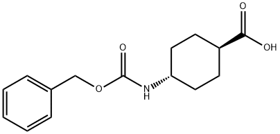 反-4-(苄氧羰基氨基)环己甲酸 结构式