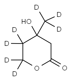 DL-MEVALONOLACTONE-4,4,5,5,6,6,6-D7 结构式