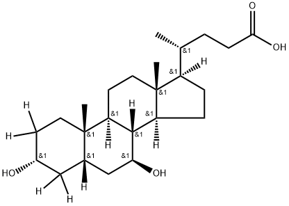 熊去氧胆酸-2,2,4,4-D4 结构式